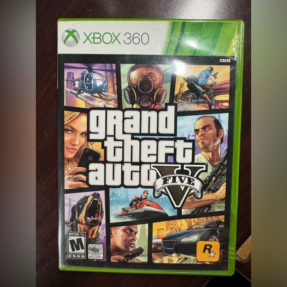 GRAND THEFT AUTO V Five Microsoft Xbox 360 CIB with Manual Map 2 Discs (2012)